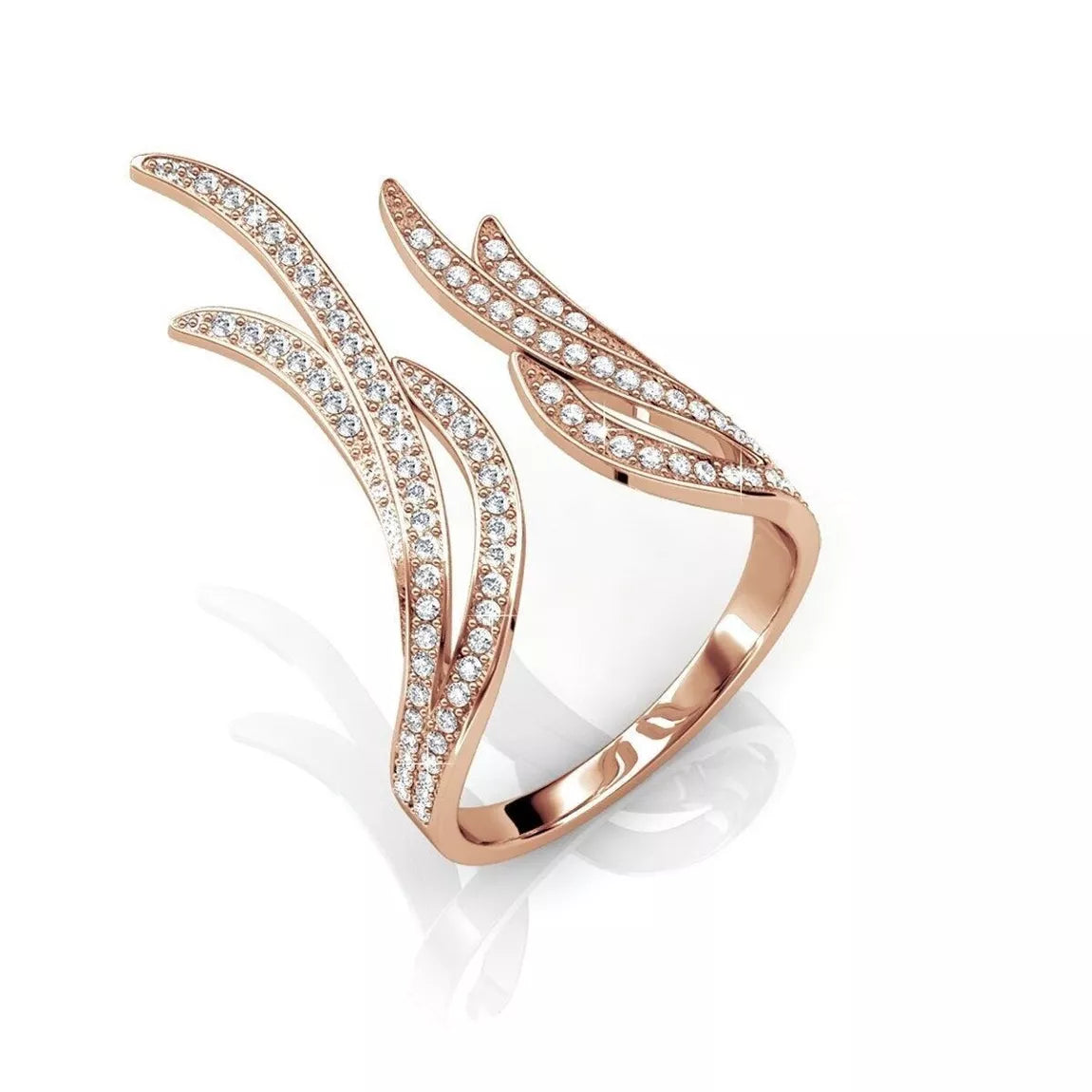 Ring "Mica" in Silber rhod. o. Rosé verg.