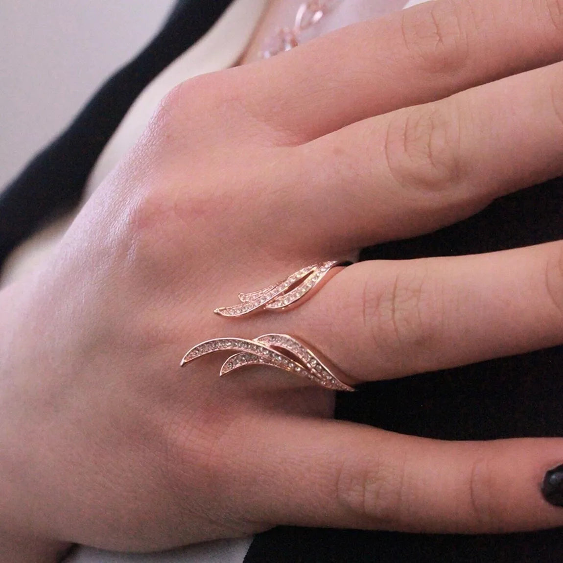 Ring "Mica" in Silber rhod. o. Rosé verg.