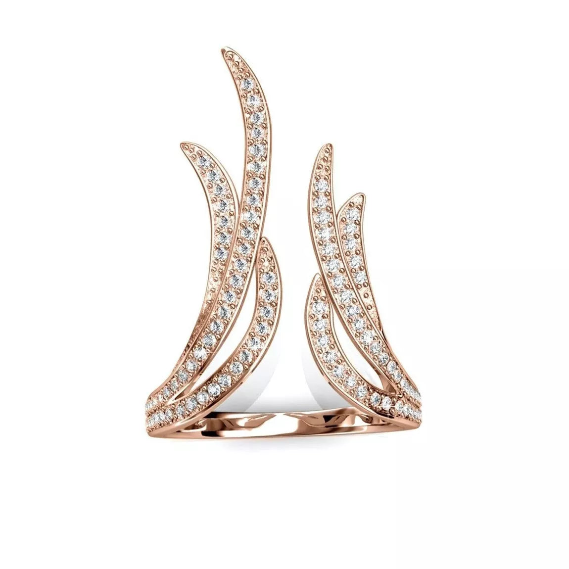 Ring "Mica" in Silber rhod. o. Rosé verg.