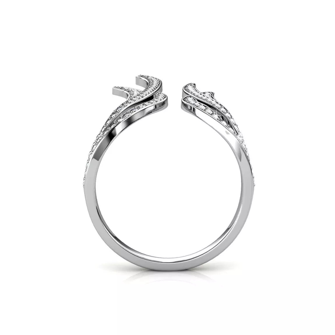 Ring "Mica" in Silber rhod. o. Rosé verg.