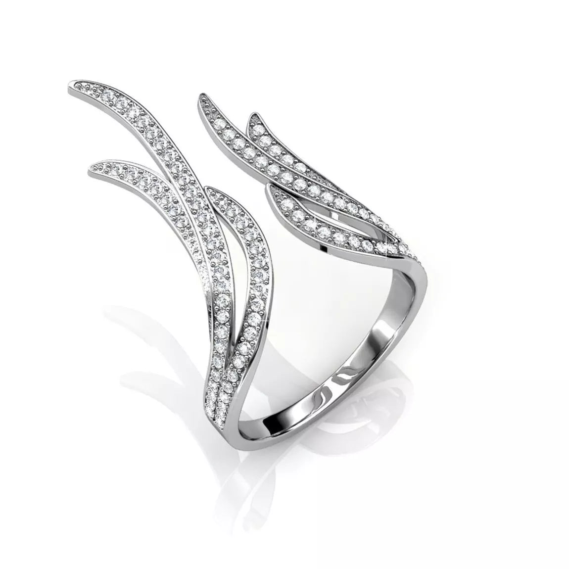 Ring "Mica" in Silber rhod. o. Rosé verg.
