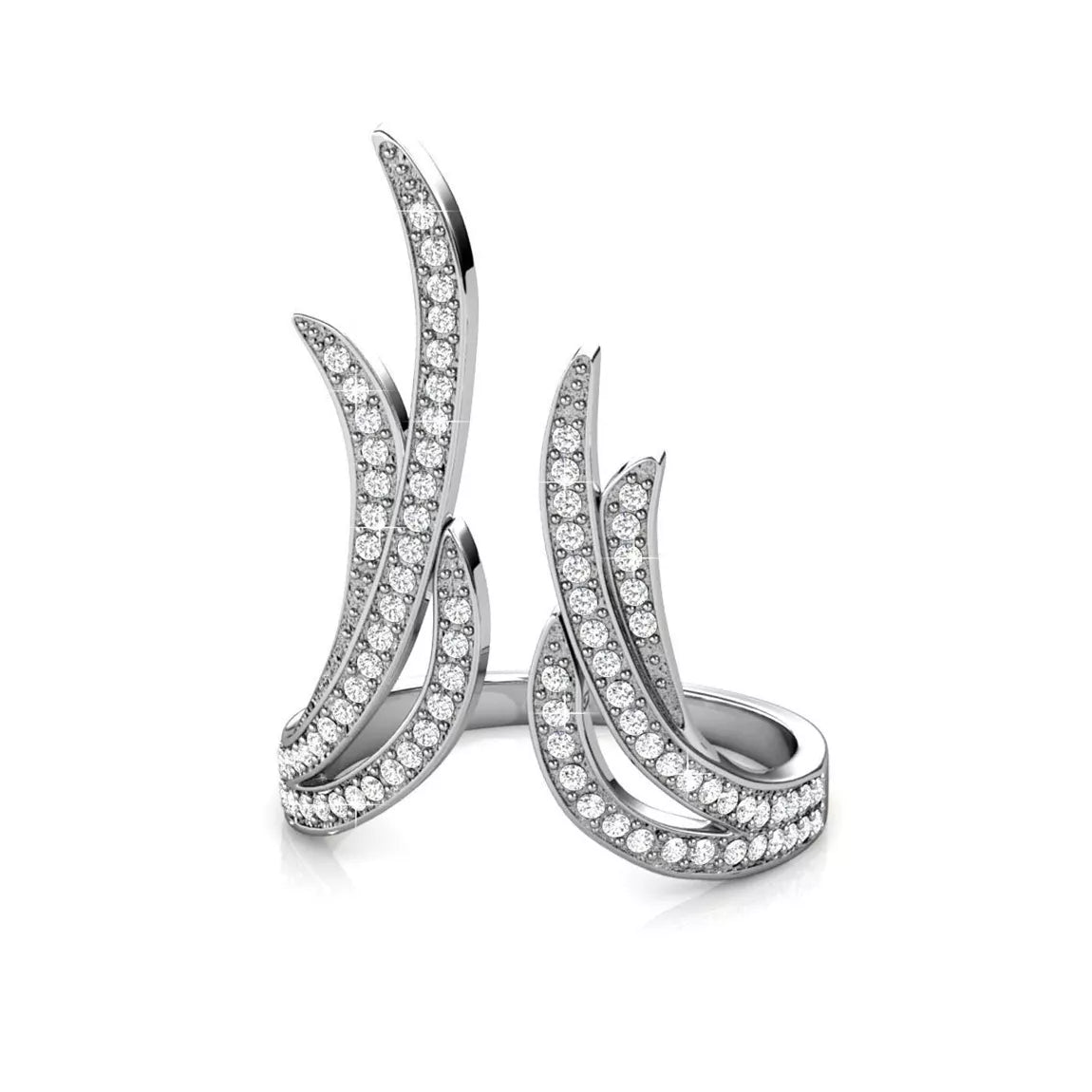 Ring "Mica" in Silber rhod. o. Rosé verg.