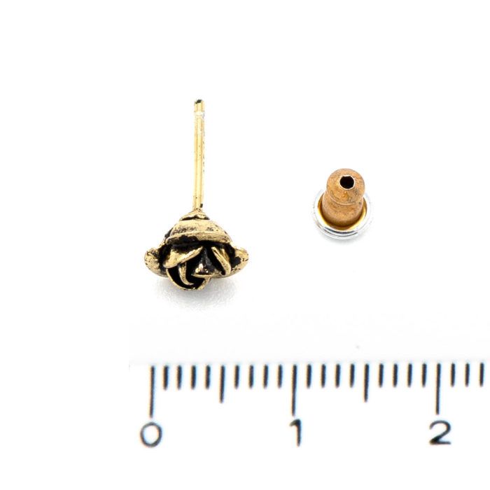 Ohrstecker "Röschen " Altgold