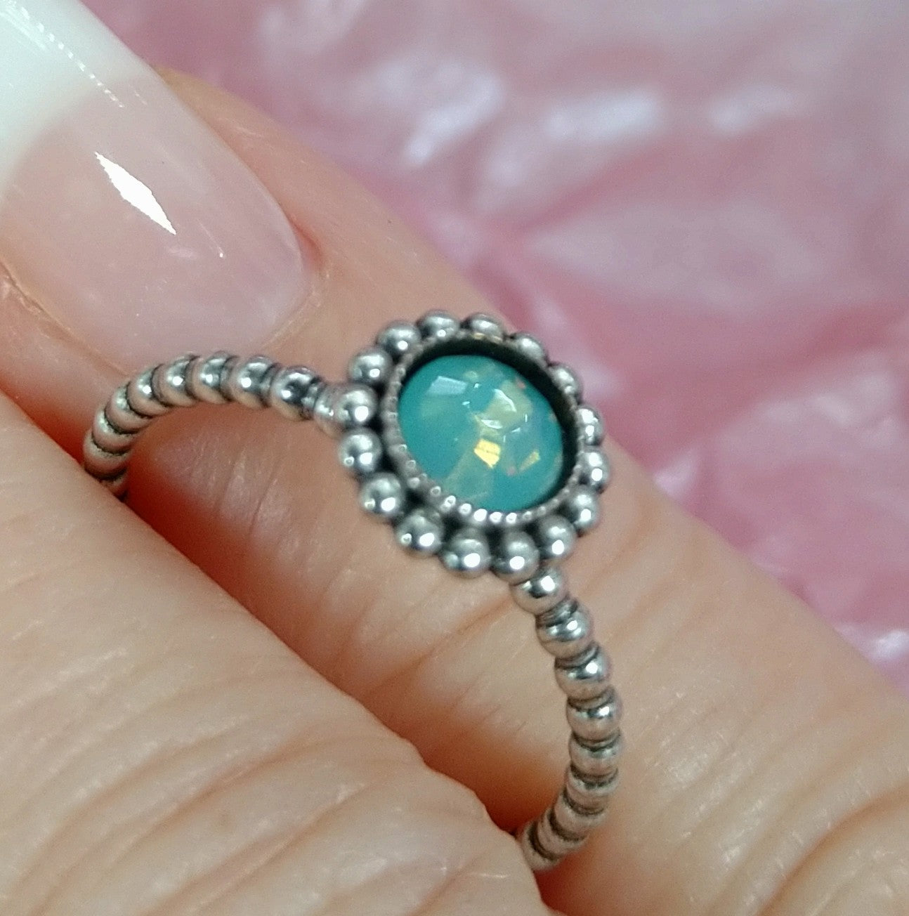 Ring "Flower" mit Kristall