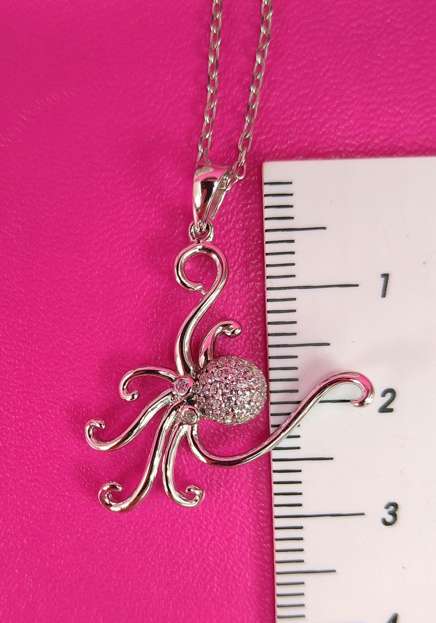 Kette mit Motivanhänger "Krake", 925 Silber
