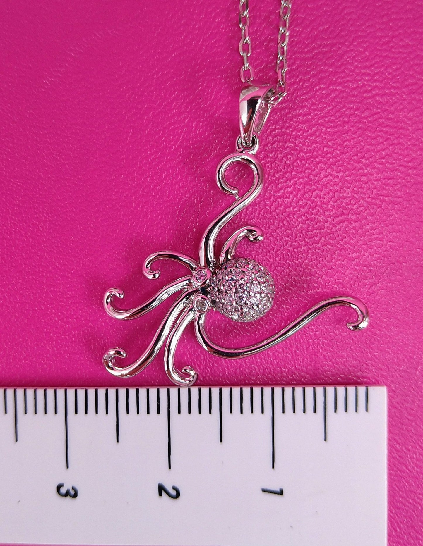 Kette mit Motivanhänger "Krake", 925 Silber