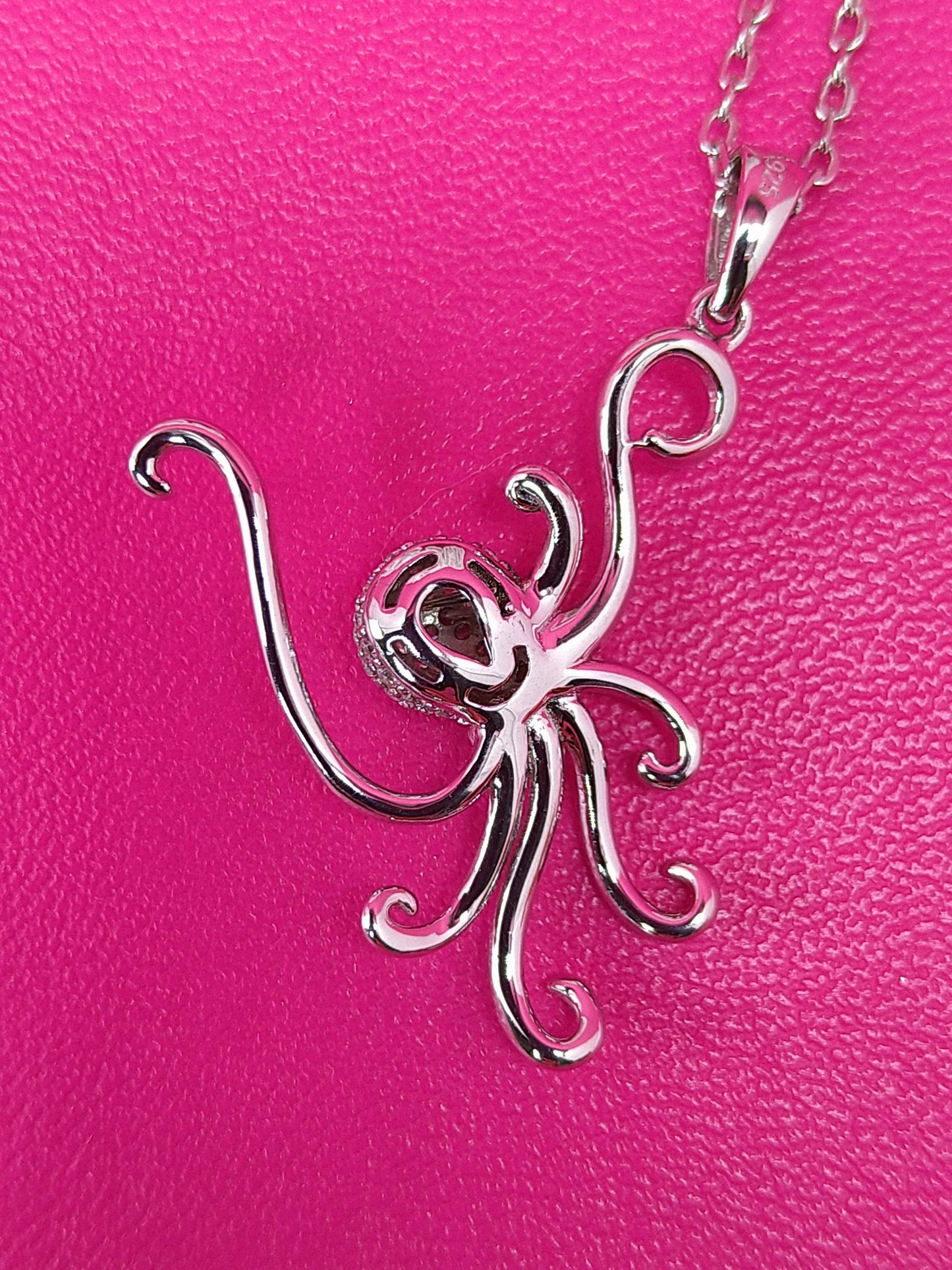 Kette mit Motivanhänger "Krake", 925 Silber