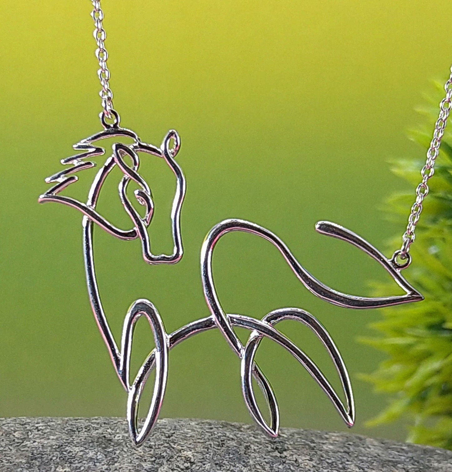 Von Reeves & Reeves: "Horse Line Sterling Silver Necklace"