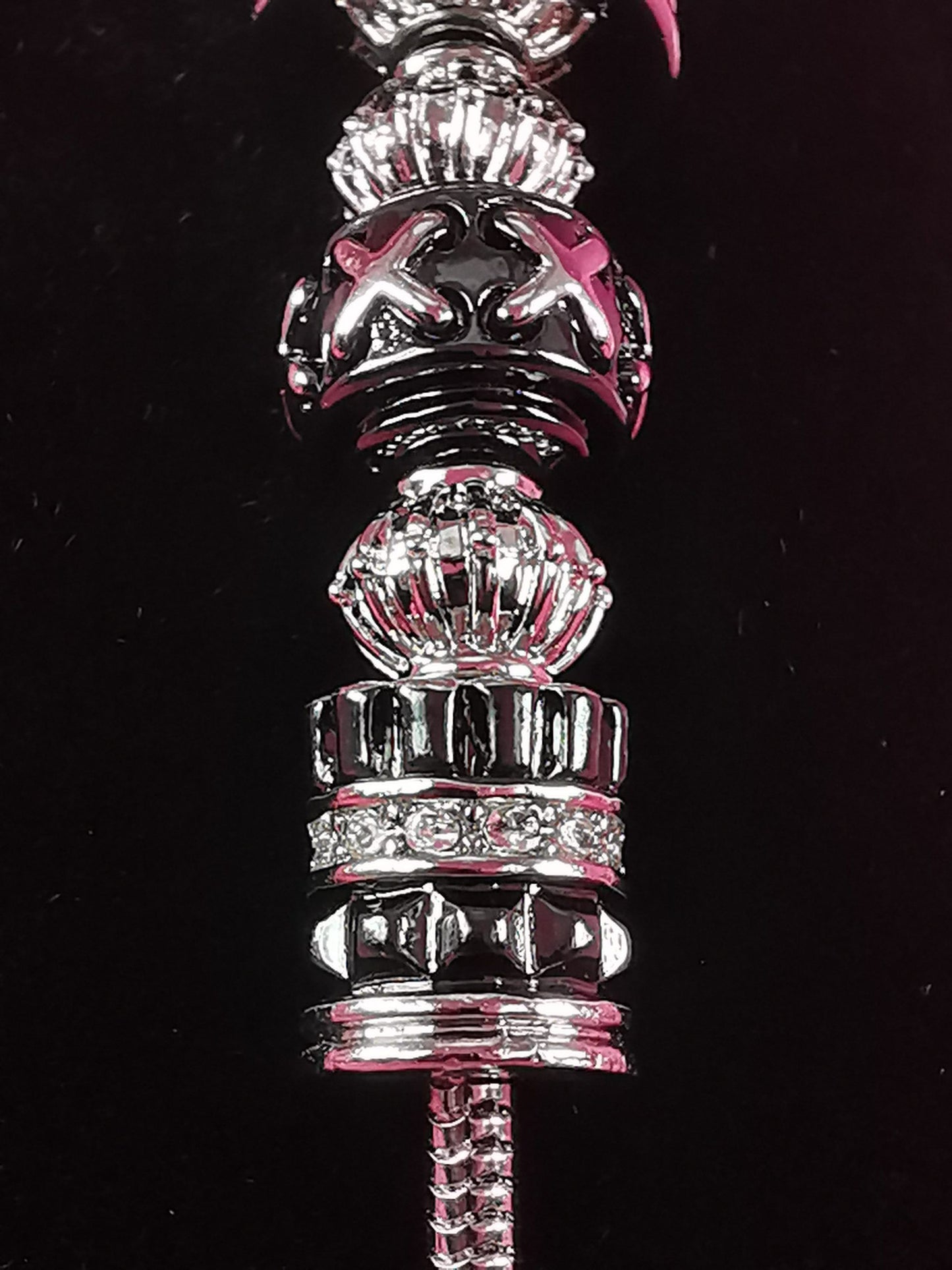 Armband Schwarz-Silber