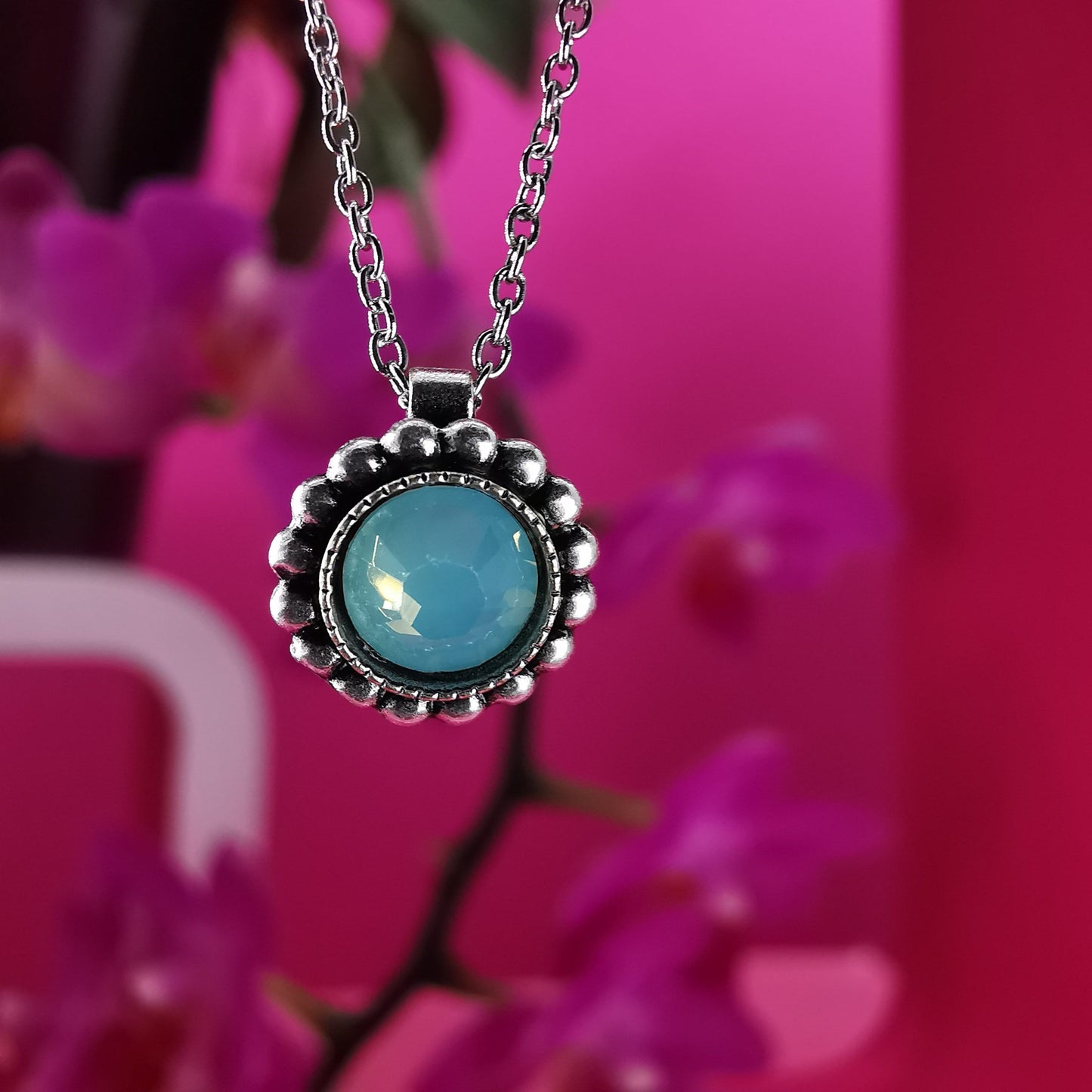 Kette "Flower", Pazifikgrün, vonSergio Engel