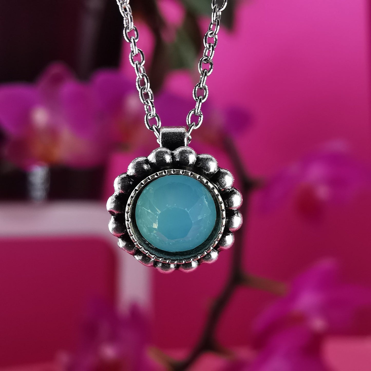 Kette "Flower", Pazifikgrün, vonSergio Engel