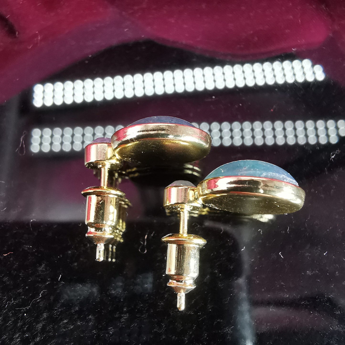 Sergio Engel, Ohrstecker Gold/Mint