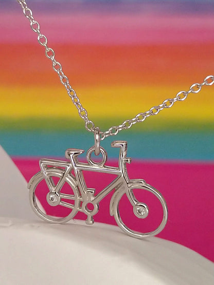 Kette, 925 Silber " Fahrrad"