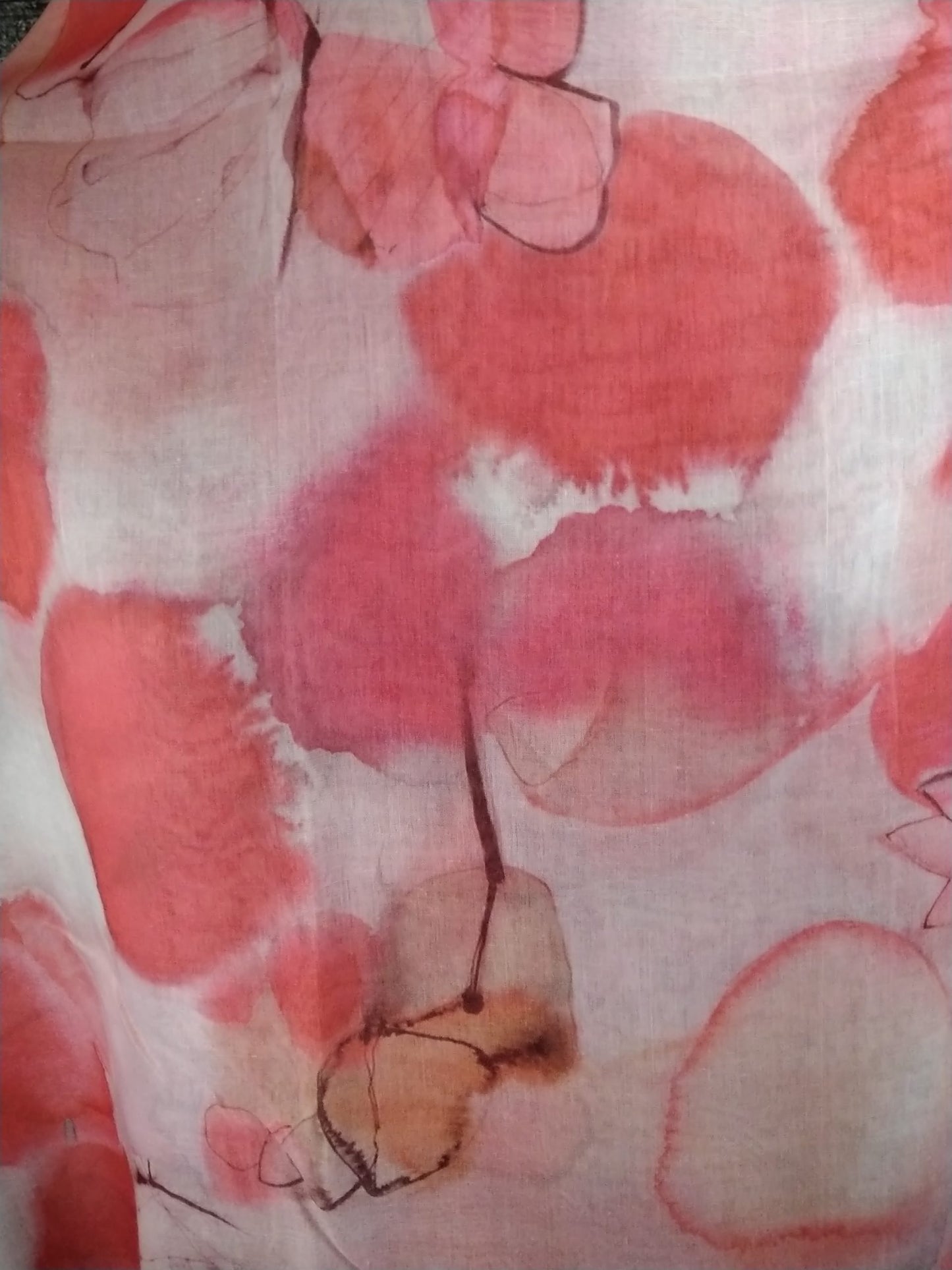 Schal - Aquarell in Rot Rosa