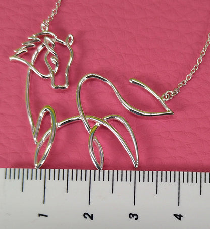 Von Reeves & Reeves: "Horse Line Sterling Silver Necklace"